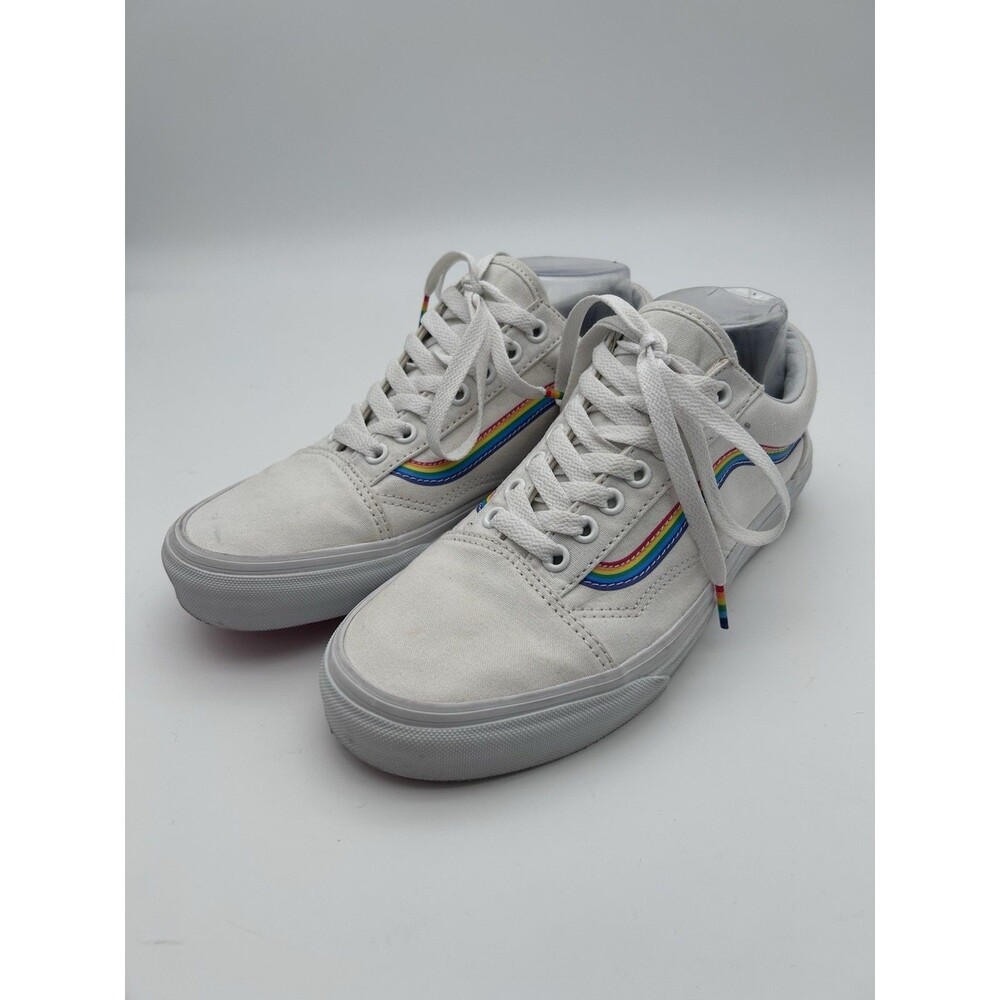 Vans Old Skool Skate Shoes Rainbow Pride Mens 7 Womens 8.5 Comfort Sneakers - Picture 2 of 8